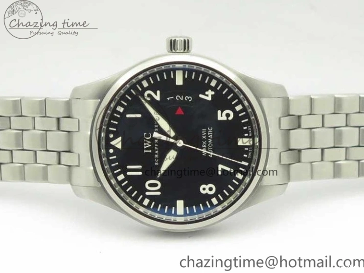 MIROTIME 0117 Mark XVII IW326504 MKS 1:1 Best Edition Black Dial On SS Bracelet MIYOTA 9015 V Durable 7210